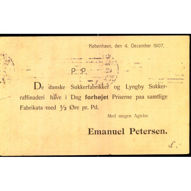 Emanuel Petersen - Kbh.K  - u/n - Brugt. - Rift !