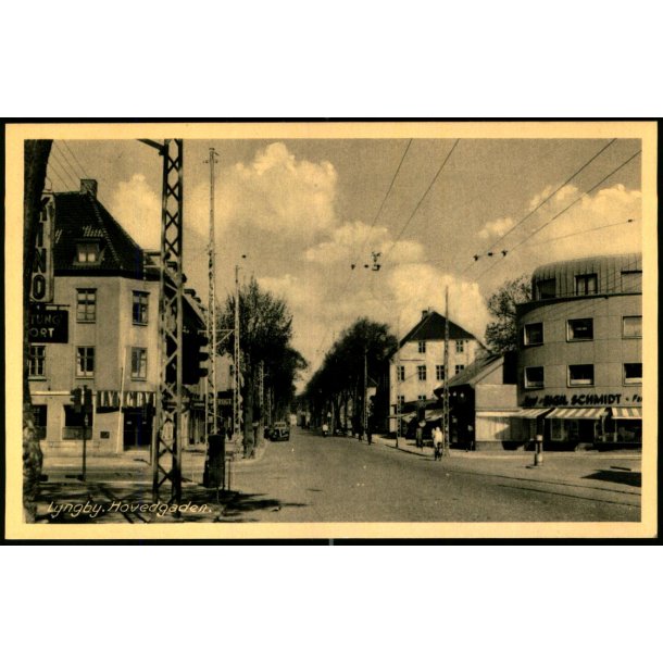 Lyngby - Hovedgaden - Rudolf Olsens Kunstforlag 5694