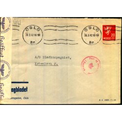 Censurbrev fra Norge  26 - 3 - 42 - Til Danmark