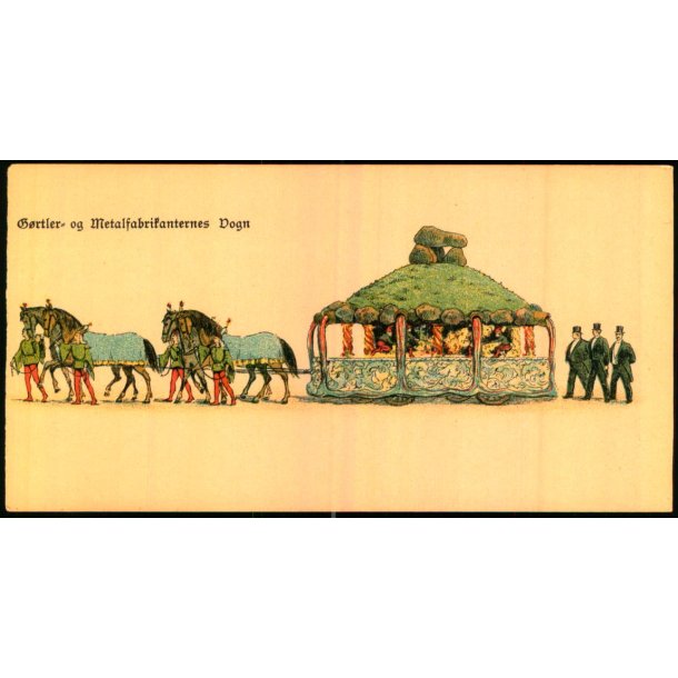 Grtler og Metalfabrikanternes Vogn - Visitkort 14 x7 u/n - Ubrugt