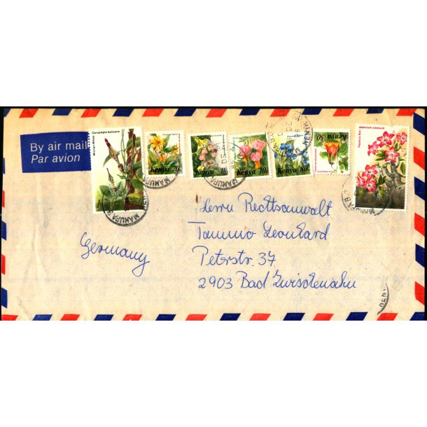 Luftpost Brev fra Kenya til Tyskland - 9 - 12 - 86