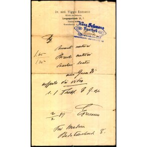 Recept - Dr. med  Viggo Esmann - Kong Salomons Apothek - 2 - 2 - 1917