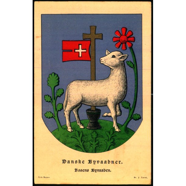 Danske Byvaabner - Assens Byvaaben - Fritz Benzen 7 - Ubrugt