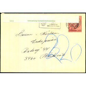 Efterporto - Brev til Birkerd 5 - 4 - 1989 - Efterporto 320 re.