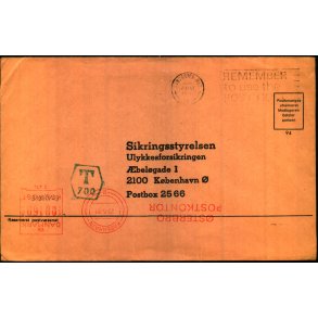 Efterporto - Brev fra England  7 - 5 - 1981 - Efterporto  1600 re