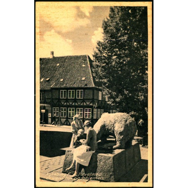 Nyk�bing F. Torvet med Czarens Hus og Isbj�rnen - Rudolf Olsen 6698 - Ubrugt