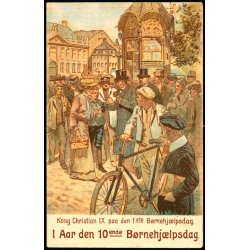 Kong Christian IX paa den 1ste Brnehjlpsdag - Sophus Kruckows Trykkeri u/n - Ubrugt