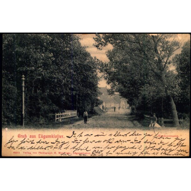 Gruss aus L�gumkloster - Norderstrasse - H. Michelsen 63221 - Brugt
