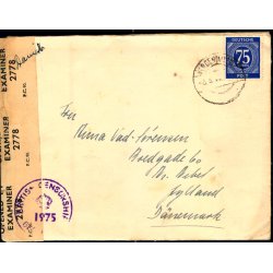 Efterkrigs Censurbrev fra Tyskland  5 - 5 - 47 - Til Nrre-Nebel