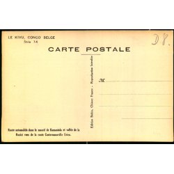 Congo Belge - Route automobile dans le massif Kamaniola.  - Fotokort 3 - 6 - Ubrugt