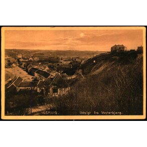 Lemvig - Udsigt fra Vesterbjerg - H. Riegels Bogh. 18481 - Brugt