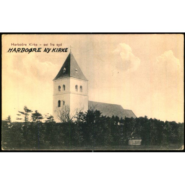 Harbo�re Kirke - set fra Syd - N.J. R�nn 87580 - Ubrugt