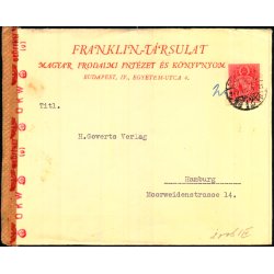 Censurbrev fra Ungarn  31 - 6 - 42 - Til Hamburg