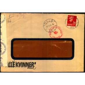 Censurbrev fra Norge  27 - 3 - 42 - Til Danmark