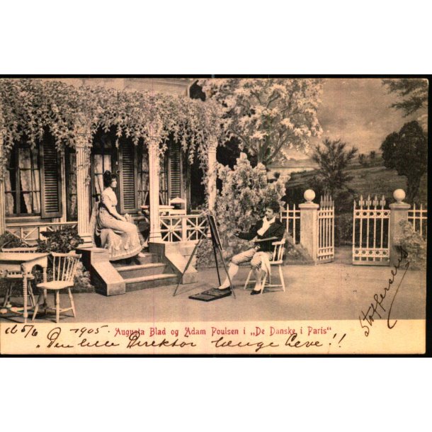 Augusta Blad og Adam Poulsen i De Danske i Paris - Alex Vincent 1145 - Brugt