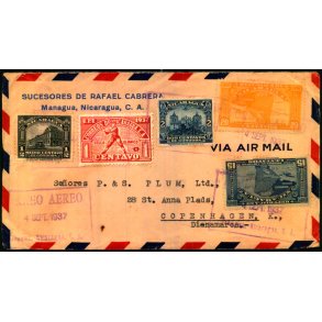 Luftpost Brev fra Nicoragua til Danmark - 4 - 9 - 37
