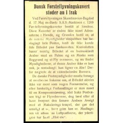 Frsteflyvning - Skandinavien - Bagdad - 17 - 5 -55 - Bagdad-Kuvert - Rift !