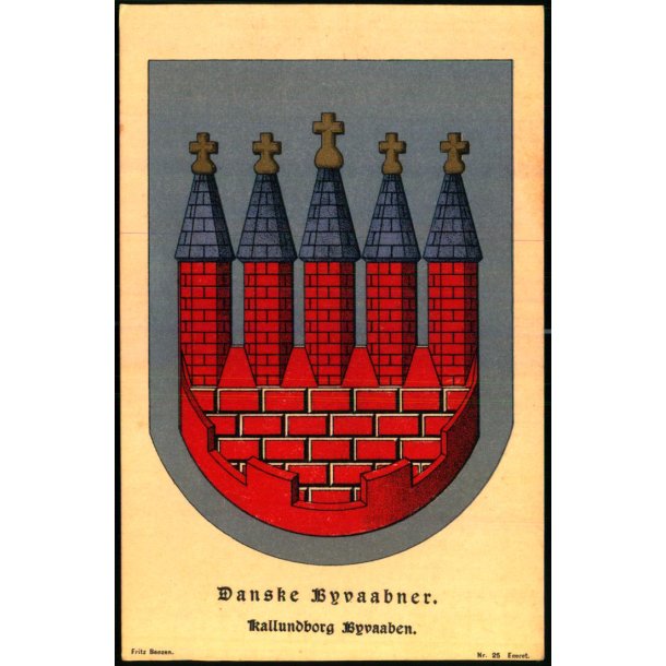 Danske Byvaaben - Kalundborg Byvaaben - Fritz Benzen 25 - Ubrugt