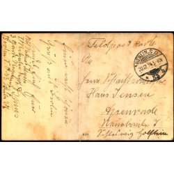 Feldtpostkarte - Berlin 20 - 12 - 14 - Til Apenrade  - Forside : Soldater