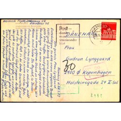 Efterporto - Postkort fra Tyskland  29 - 3 - 1972 - Efterporto 30 re.