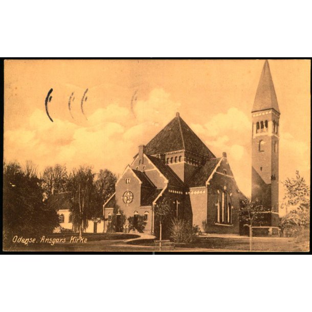 Odense - Ansgar Kirke - H. Schmidt u/n - Brugt