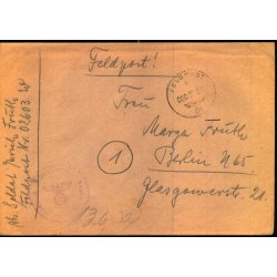 Tysk Feldpostbrev - Feldpoststempel  02 - 6 - 44 - Feldpost No. 02603 W - Til Berlin N. 65