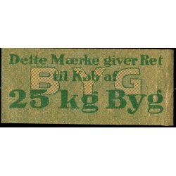 Rationeringsmrke 2. V.Krig - 25 Kg. Byg