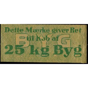 Rationeringsmrke 2. V.Krig - 25 Kg. Byg
