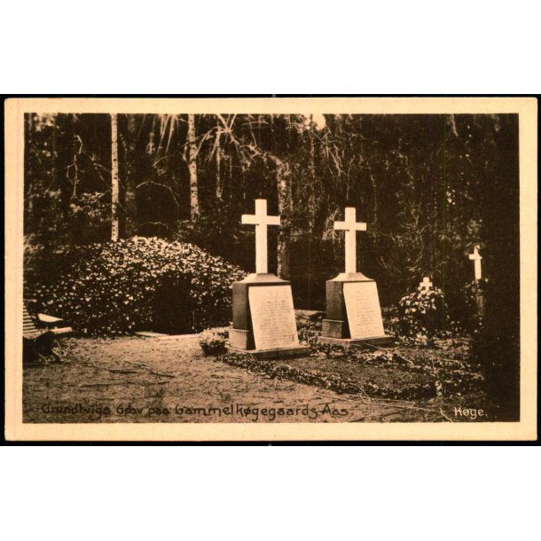 Kge - Grundtvigs Grav paa Gammelkgegaards Aas - Stender K. 9 - Ubrugt