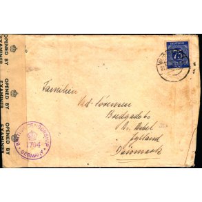 Efterkrigs Censurbrev fra Tyskland  29 - 3 - 47 - Til Nrre-Nebel