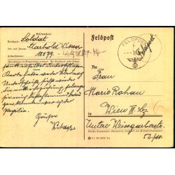 Tysk Feldpostkort - Feldpoststempel  24 - 2 - 40 - Til Wien III - No. 18879