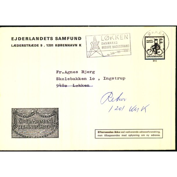 Brev - Retur - Dd - 1 - 5 - 76  -  Brugt