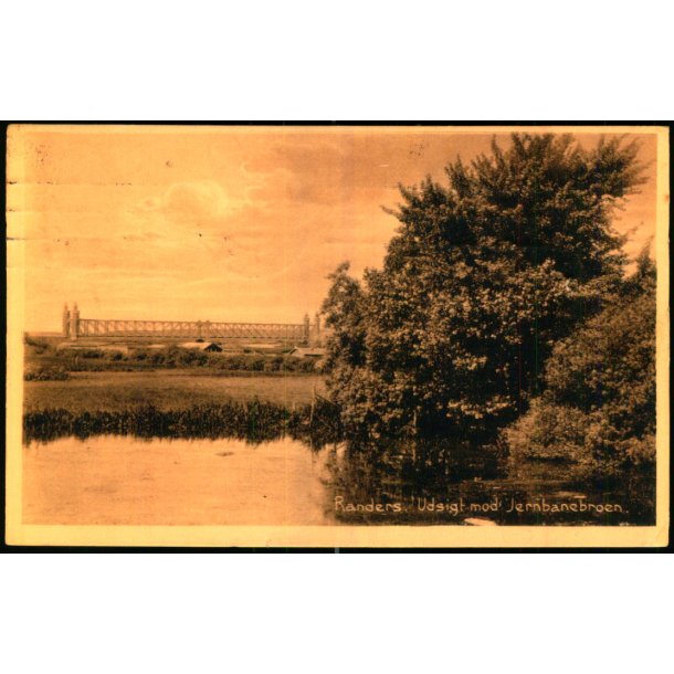 Randers - Udsigt mod Jernbanebroen - Stender  27885 - Brugt