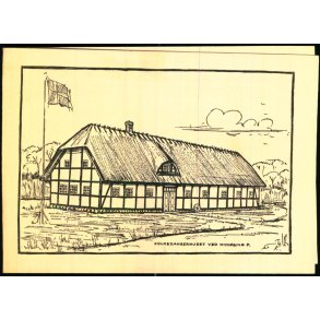 Folkedanserhuset ved Nykbing F. - Dobbeltkort indvielse af folkedanserhuset