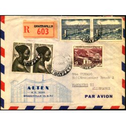 Luftpost Rekommanderet Brev fra Fransk Oriental Africa til Tyskland - 7 - 4 - 53