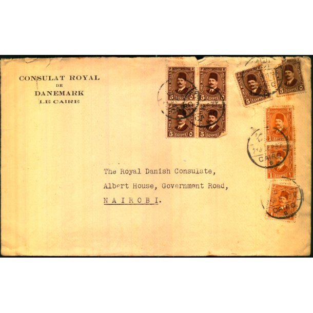 Luftpost Brev fra Egypten til Kenya - 12 - 1 - 36