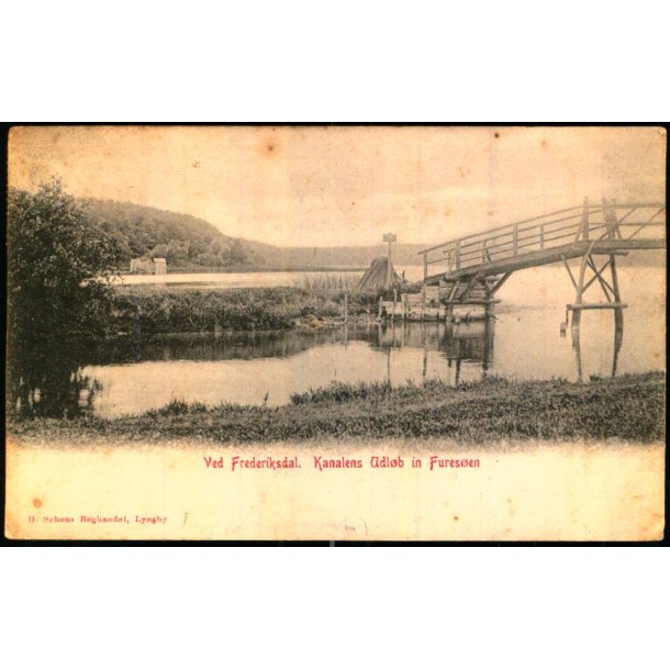 Parti ved Frederiksdal - Kanalens udl�b in Fures�en - Schous Bogh. u/n - Brugt - Sm�pletter !