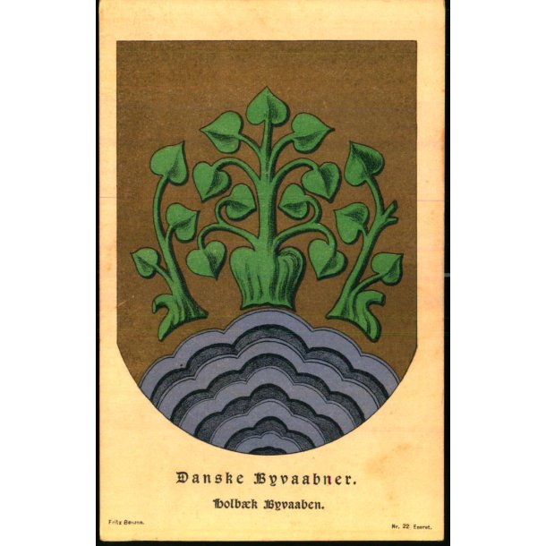 Danske Byvaabner - Holb�k Byvaaben - Fritz Benzen 22 - Ubrugt
