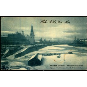 Moskva om vinteren - Udsigt til  Kremlin - Ubrugt