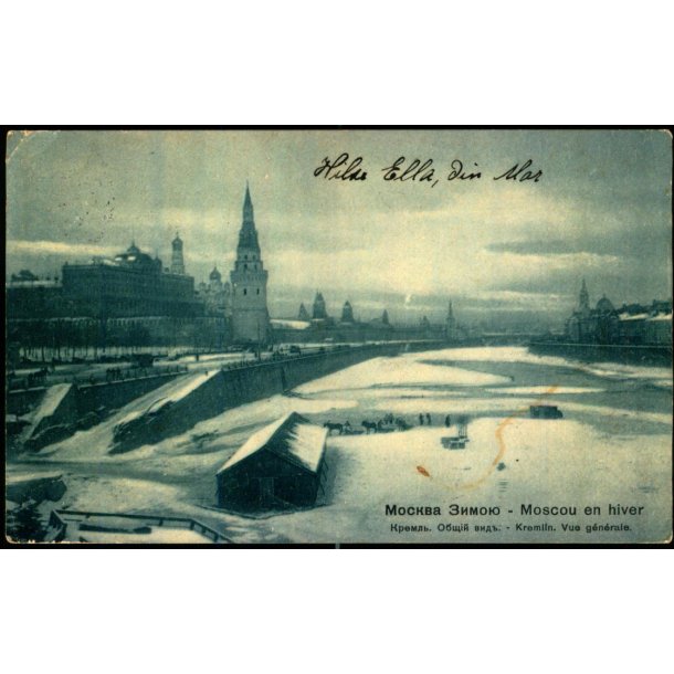 Moskva om vinteren - Udsigt til  Kremlin - Ubrugt
