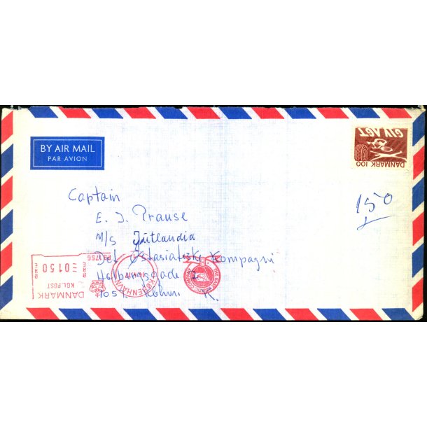 Efterporto - Brev fra Holte til M/S Jutlandia  14 - 4 - 1977 - Efterporto  1,50 re