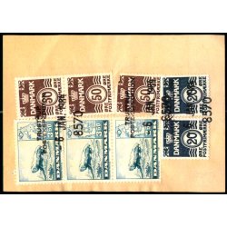 Efterporto - Debetseddel Trustrup  6 - jan. 1984 -  12 kr. 40 re 