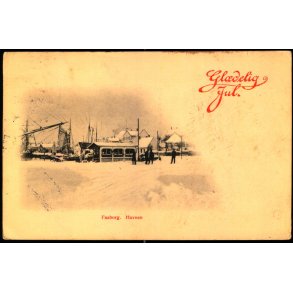 Faaborg Havnen - Gl�delig Jul - David J. Bager 41368 - Brugt