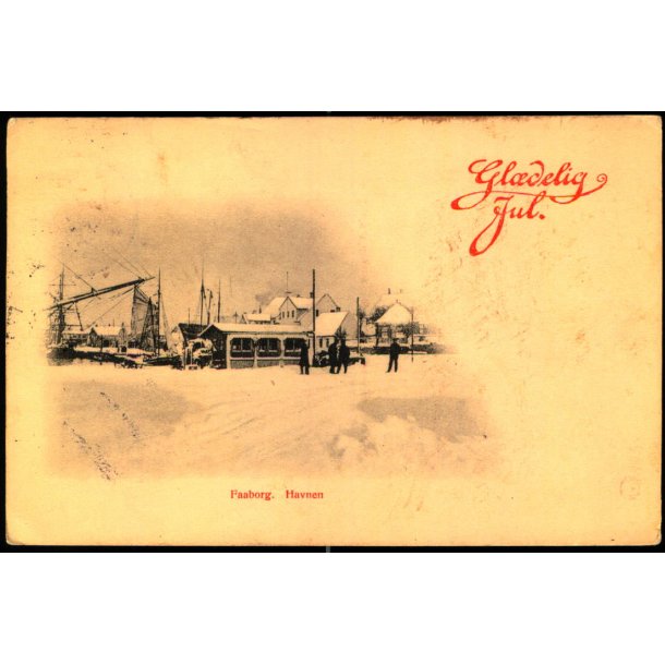 Faaborg Havnen - Gldelig Jul - David J. Bager 41368 - Brugt