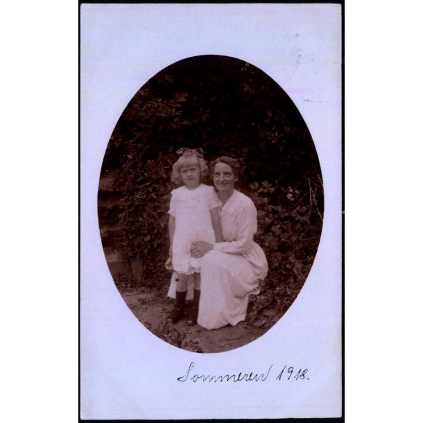 Sommeren 1918 - Dagnar Pedersen -  Fotokort u/n - Brugt