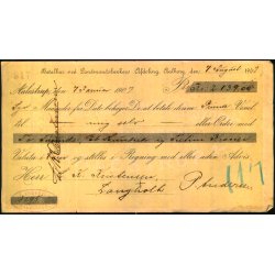 Landmandsbanken - Aalborg 1907 - Veksel