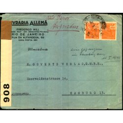 Luftpost - Censurbrev fra Brasilien  9 - 10 - 39 - Til Hamburg