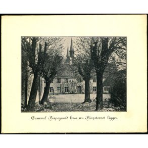 Gammel Bispegaard hvor nu Bispetorvet ligger - Kartonkort u/n