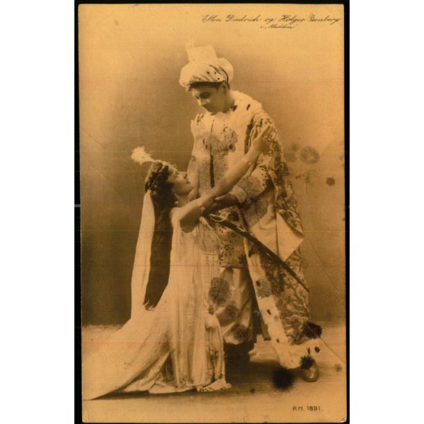 Ellen Diedrich og Holger Reenberg I Aladdin - P.H. 1891 - Brugt