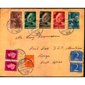 Luftpost Brev fra Holland til Kenya - 23 - 1 - 1948